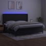 Cama box spring colchón y LED terciopelo negro 200x200 cm de vidaXL, Camas y somieres - Ref: Foro24-3139465, Precio: 685,99 €...