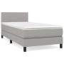 Cama box spring con colchón tela gris claro 90x200 cm de vidaXL, Camas y somieres - Ref: Foro24-3139865, Precio: 299,27 €, De...