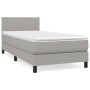 Cama box spring con colchón tela gris claro 80x200 cm de vidaXL, Camas y somieres - Ref: Foro24-3139849, Precio: 272,13 €, De...