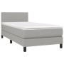 Cama box spring con colchón tela gris claro 80x200 cm de vidaXL, Camas y somieres - Ref: Foro24-3139849, Precio: 272,13 €, De...