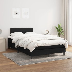 Box spring bed with black fabric mattress 120x200 cm by vidaXL, Beds and slatted bases - Ref: Foro24-3139883, Price: 371,35 €...