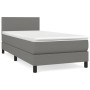 Box spring bed with dark gray fabric mattress 90x200 cm by vidaXL, Beds and slatted bases - Ref: Foro24-3139866, Price: 288,5...