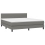 Cama box spring con colchón tela gris oscuro 180x200 cm de vidaXL, Camas y somieres - Ref: Foro24-3139914, Precio: 540,54 €, ...