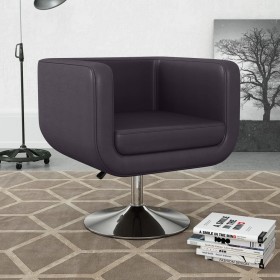 Sillón giratorio de cuero artificial marrón de vidaXL, Sillones - Ref: Foro24-282120, Precio: 152,04 €, Descuento: %