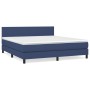 Cama box spring con colchón tela azul 180x200 cm de vidaXL, Camas y somieres - Ref: Foro24-3139919, Precio: 508,20 €, Descuen...