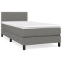 Cama box spring con colchón tela gris oscuro 100x200 cm de vidaXL, Camas y somieres - Ref: Foro24-3139954, Precio: 294,20 €, ...