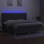 Cama box spring colchón y luces LED tela gris claro 200x200 cm de vidaXL, Camas y somieres - Ref: Foro24-3139142, Precio: 702...