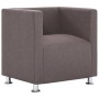 Sillón en forma de cubo de tela color gris topo de vidaXL, Sillones - Ref: Foro24-282152, Precio: 163,25 €, Descuento: %