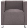 Sillón en forma de cubo de tela color gris topo de vidaXL, Sillones - Ref: Foro24-282152, Precio: 163,25 €, Descuento: %