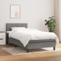 Cama box spring con colchón tela gris oscuro 100x200 cm de vidaXL, Camas y somieres - Ref: Foro24-3140034, Precio: 343,40 €, ...