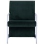 Sillón con patas cromadas de terciopelo verde oscuro de vidaXL, Sillones - Ref: Foro24-282158, Precio: 107,09 €, Descuento: %