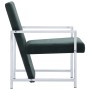 Sillón con patas cromadas de terciopelo verde oscuro de vidaXL, Sillones - Ref: Foro24-282158, Precio: 107,09 €, Descuento: %