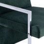 Sillón con patas cromadas de terciopelo verde oscuro de vidaXL, Sillones - Ref: Foro24-282158, Precio: 107,09 €, Descuento: %