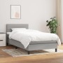 Box spring bed with light gray fabric mattress 90x200 cm by vidaXL, Beds and slatted bases - Ref: Foro24-3140105, Price: 289,...