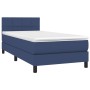 Box spring bed with blue fabric mattress 100x200 cm by vidaXL, Beds and slatted bases - Ref: Foro24-3140039, Price: 337,24 €,...