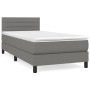 Cama box spring con colchón tela gris oscuro 100x200 cm de vidaXL, Camas y somieres - Ref: Foro24-3140114, Precio: 343,69 €, ...