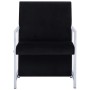 Sillón con patas cromadas de terciopelo negro de vidaXL, Sillones - Ref: Foro24-282157, Precio: 88,99 €, Descuento: %