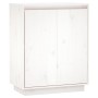 Aparador de madera maciza de pino blanco 60x34x75 cm de vidaXL, Aparadores - Ref: Foro24-813346, Precio: 82,00 €, Descuento: %