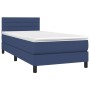 Box spring bed with blue fabric mattress 100x200 cm by vidaXL, Beds and slatted bases - Ref: Foro24-3140119, Price: 336,37 €,...