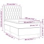 Boxspringbett mit Matratze und LED dunkelblauem Samt 90x190 cm von vidaXL, Betten und Lattenroste - Ref: Foro24-3139719, Prei...