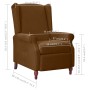 Brown Fabric Recliner by vidaXL, Armchairs - Ref: Foro24-282211, Price: 181,27 €, Discount: %