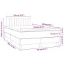 Box spring bed with cream fabric mattress 120x200 cm by vidaXL, Beds and slatted bases - Ref: Foro24-3140206, Price: 384,99 €...