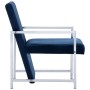 Armchair with chrome legs in blue velvet by vidaXL, Armchairs - Ref: Foro24-282160, Price: 113,99 €, Discount: %