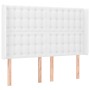 Cama box spring colchón y LED cuero sintético blanco 140x200 cm de vidaXL, Camas y somieres - Ref: Foro24-3139386, Precio: 54...