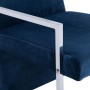 Sillón con patas cromadas de terciopelo azul de vidaXL, Sillones - Ref: Foro24-282160, Precio: 113,72 €, Descuento: %