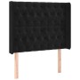 Cama box spring colchón y LED terciopelo negro 100x200 cm de vidaXL, Camas y somieres - Ref: Foro24-3139729, Precio: 403,99 €...