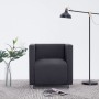 Sillón en forma de cubo de tela gris oscuro de vidaXL, Sillones - Ref: Foro24-282144, Precio: 165,88 €, Descuento: %