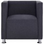 Sillón en forma de cubo de tela gris oscuro de vidaXL, Sillones - Ref: Foro24-282144, Precio: 165,99 €, Descuento: %