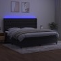 Cama box spring colchón y LED terciopelo negro 200x200 cm de vidaXL, Camas y somieres - Ref: Foro24-3139765, Precio: 725,44 €...