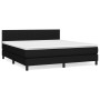 Cama box spring con colchón tela negro 180x200 cm de vidaXL, Camas y somieres - Ref: Foro24-3140235, Precio: 564,62 €, Descue...