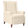 Cream Fabric Recliner by vidaXL, Armchairs - Ref: Foro24-282209, Price: 210,49 €, Discount: %