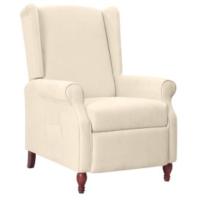 Sillón reclinable de tela color crema de vidaXL, Sillones - Ref: Foro24-282209, Precio: 210,99 €, Descuento: %