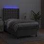 Cama box spring y colchón LED cuero sintético gris 90x190 cm de vidaXL, Camas y somieres - Ref: Foro24-3139359, Precio: 396,0...