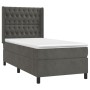 Cama box spring colchón y LED terciopelo gris oscuro 90x190 cm de vidaXL, Camas y somieres - Ref: Foro24-3139716, Precio: 373...