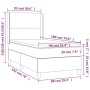 Box spring bed with mattress and LED pink velvet 90x190 cm by vidaXL, Beds and slatted bases - Ref: Foro24-3139420, Price: 37...