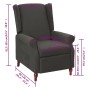 Sillón reclinable de tela gris oscuro de vidaXL, Sillones - Ref: Foro24-282207, Precio: 194,99 €, Descuento: %