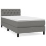 Cama box spring con colchón tela gris oscuro 80x200 cm de vidaXL, Camas y somieres - Ref: Foro24-3140250, Precio: 275,48 €, D...