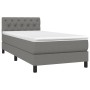 Cama box spring con colchón tela gris oscuro 80x200 cm de vidaXL, Camas y somieres - Ref: Foro24-3140250, Precio: 282,40 €, D...