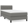 Cama box spring con colchón tela gris oscuro 100x200 cm de vidaXL, Camas y somieres - Ref: Foro24-3140274, Precio: 346,35 €, ...