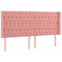 Cama box spring colchón y LED terciopelo rosa 180x200 cm de vidaXL, Camas y somieres - Ref: Foro24-3139762, Precio: 636,15 €,...