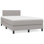 Cama box spring con colchón tela gris claro 120x200 cm de vidaXL, Camas y somieres - Ref: Foro24-3139881, Precio: 379,18 €, D...