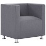 Sillón en forma de cubo de tela gris claro de vidaXL, Sillones - Ref: Foro24-282143, Precio: 159,59 €, Descuento: %