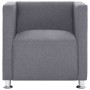 Sillón en forma de cubo de tela gris claro de vidaXL, Sillones - Ref: Foro24-282143, Precio: 159,59 €, Descuento: %