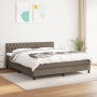 Box spring bed with taupe gray fabric mattress 180x200 cm by vidaXL, Beds and slatted bases - Ref: Foro24-3140317, Price: 580...