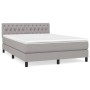 Cama box spring con colchón tela gris claro 140x200 cm de vidaXL, Camas y somieres - Ref: Foro24-3140297, Precio: 451,40 €, D...