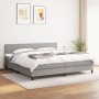 Box spring bed with light gray fabric mattress 200x200 cm by vidaXL, Beds and slatted bases - Ref: Foro24-3139921, Price: 555...